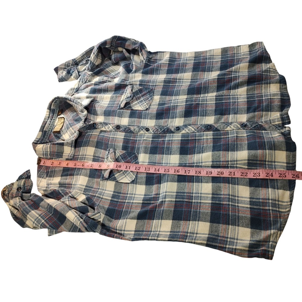 Plaid Button Down Shirt - Blue and White - Picture 11 of 11